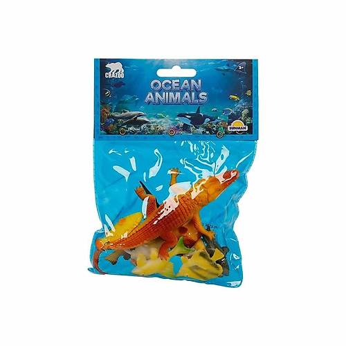 0704 Okyanus Hayvanlar Poetli Hayvan Oyun Seti