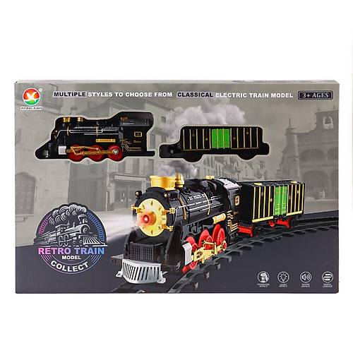699-69A Sesli I��kl� �arjl� Dumanl� Tren Seti -Karsan Oyuncak