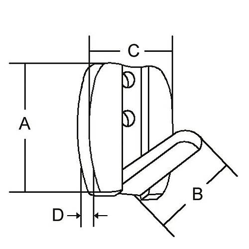 Elbise Asks 50x28 mm.