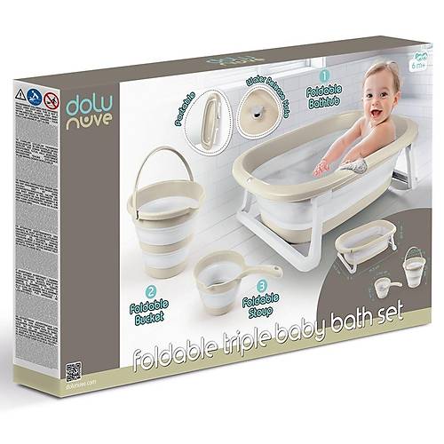 7271 Katlanabilir Banyo Seti 3l� Bej