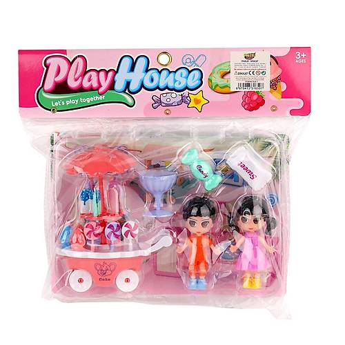 828-7 Bebekli eker Arabas Oyun Seti -Prestij Oyuncak