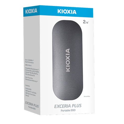 2TB KIOXIA EXCERIA PLUS G2 USB 3.2 1050/1000 MB/s LXD10S002TG8