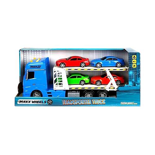 2326 1:24 Maxx Wheels Sesli ve I��kl� 2 Katl� Transporter T�r 44 cm