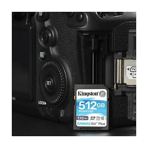 Kingston 512GB SDXC Canvas Go Plus 170R C10 UHS-I U3 V30