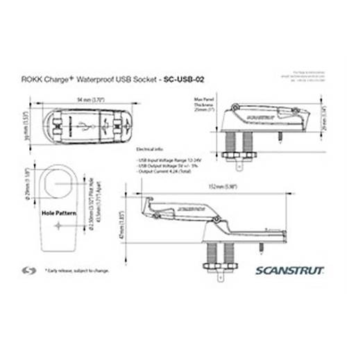 Scanstrut Rokk iftli Usb Soketi