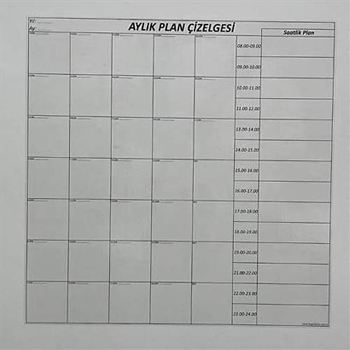 BUFFER Aylk Planlayc Manyetik Duvar Sticker Takvim Plan izelgesi