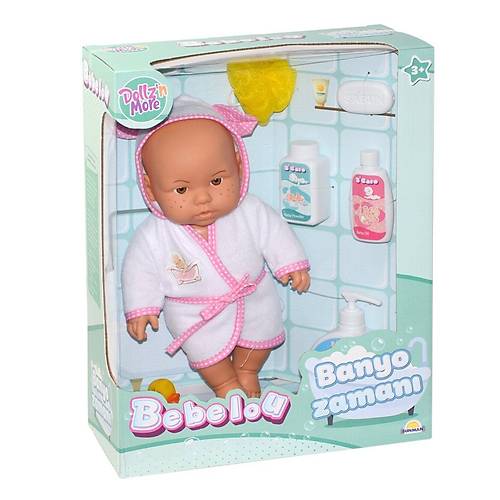 030031 Sunman, Bebelou Banyo Zaman Bebek Seti, 35 cm / +3 ya