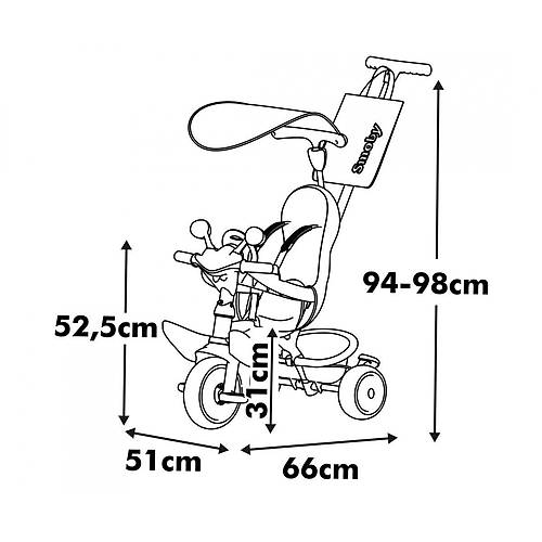 7600741503 Baby Driver Tricycle Grey