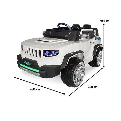 94-533 FENOMEN KUMANDALI AK�L� ARABA 4X4 12V BEYAZ