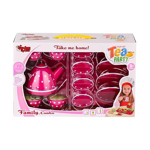 ATF-2020B-2020C Puantiyeli Metal �ay Seti 15 Par�a -Vardem Oyuncak