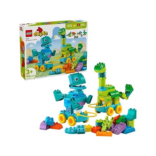 10451 Lego Duplo 3'�1 Arada Tekerlekli Dinozorlar 103 par�a +3 ya�