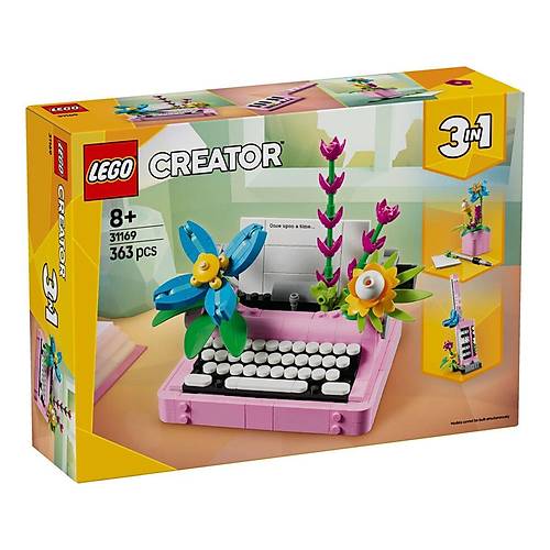 31169 Lego Creator 3in1 - �i�ekli Daktilo 363 par�a +8 ya�