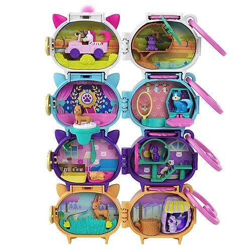 GYV99 Polly Pocket antaya Taklabilen Mini Oyun Setleri