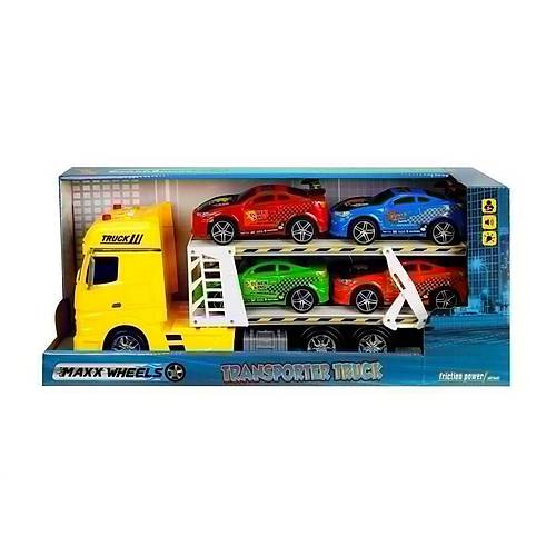 2326 1:24 Maxx Wheels Sesli ve I��kl� 2 Katl� Transporter T�r 44 cm