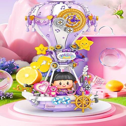 LZ4111 LOZ  MOR HAVA BALONU  BLOCK OYUNCAK 666 PAR�A