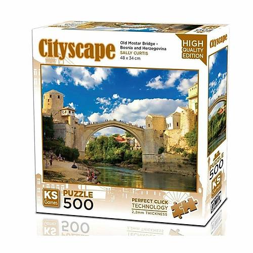 20061 Old Mostar Bridge Bosna Hersek 500 Para Puzzle