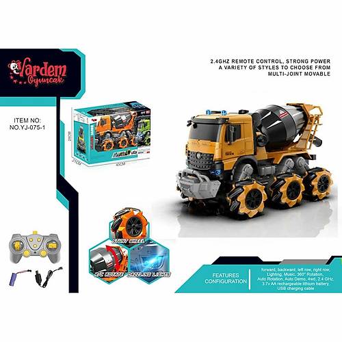 YJ-075-1 Uzaktan Kumandal� Full Fonksiyon 2.4G I��kl� ve Sesli Beton -Vardem