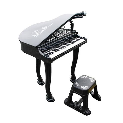 BAO-1403B 0237 Mikrofonlu 37 Tu�lu Mp3 �alar B�y�k Siyah Piyano