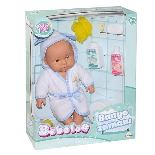 030031 Sunman, Bebelou Banyo Zaman� Bebek Seti, 35 cm / +3 ya�