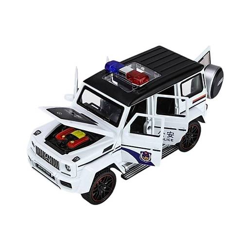 XHD-B2433 -Vardem  �ek B�rak I��kl� ve Sesli G Polis Metal Jeep 1:24