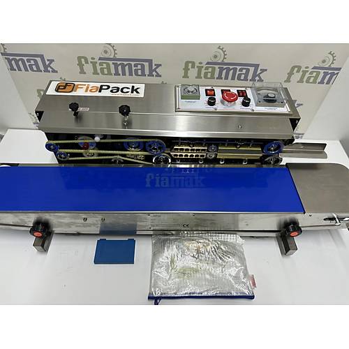 Fiapack FRD-1000W Otomatik Konveyorlu Mrekkep Tarih Yazcl Kapama Makinesi