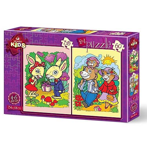 4489 Penguenler 12+24 Par�a �ocuk Puzzle -Art Puzzle