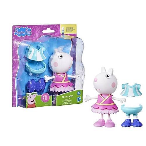 F8859 Peppa Pig ve Ailesi Kyafetli Figr Seti +3 ya