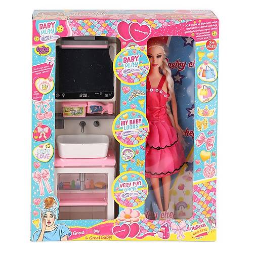 OYD-02390 Bebek ve Aynal� Lavabo Oyun Seti -Oyda� Oyuncak