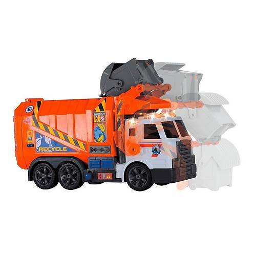 203308369 Dickie Garbage Truck

free wheel light sound B/O lifting fork wt