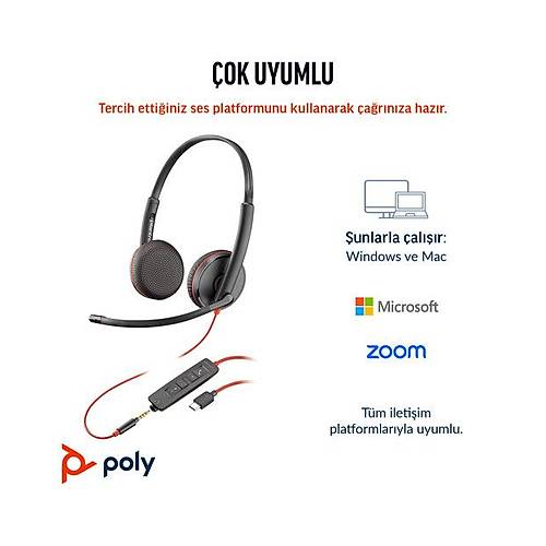 Poly BW 3225 USB-C HS +3.5mmP +USB-C/A