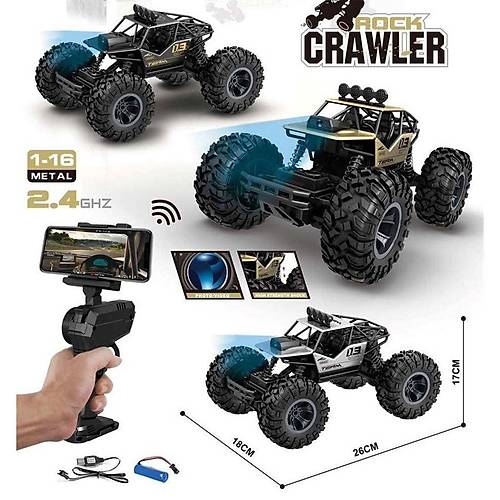 2095 1 16  Wifi Kameral� Rock Crawler Arazi Arac� 4X4 -Gepettoys