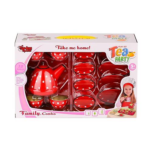 ATF-2020B-2020C Puantiyeli Metal �ay Seti 15 Par�a -Vardem Oyuncak