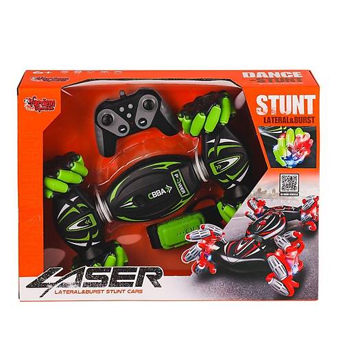 RQ3034-1 Kumandal� Bilekten Kontrol I��kl� M�zikli Stunt Araba -Vardem Oyuncak