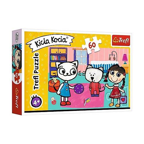 17343 Kicia Kocia Kitty Cat With Friends 60 Par�a Puzzle -Trefl Puzzle