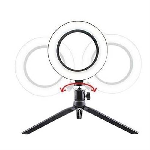 BUFFER 10in 26cm Youtube Instagram Tiktok Selfie  Stdyo Video Fotoraf Ring Light  Tripod Led Hal