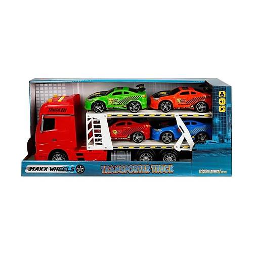 2326 1:24 Maxx Wheels Sesli ve Ikl 2 Katl Transporter Tr 44 cm