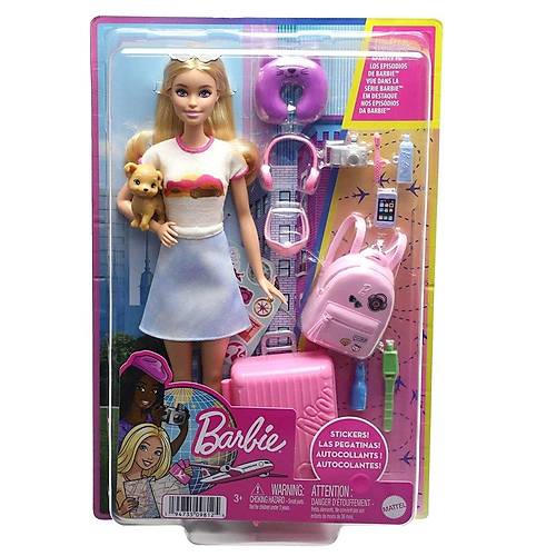 HJY18 Barbie Seyahatte Bebe�i ve Aksesuarlar�