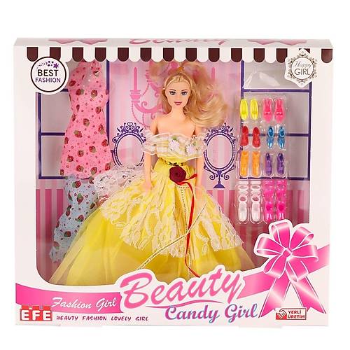 207 Ayakkab� Setli Candy Girl Bebek -Efe Toys