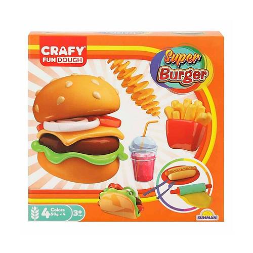 2015 Crafy Sper Burger Oyun Hamuru Seti 200 g 12 Para