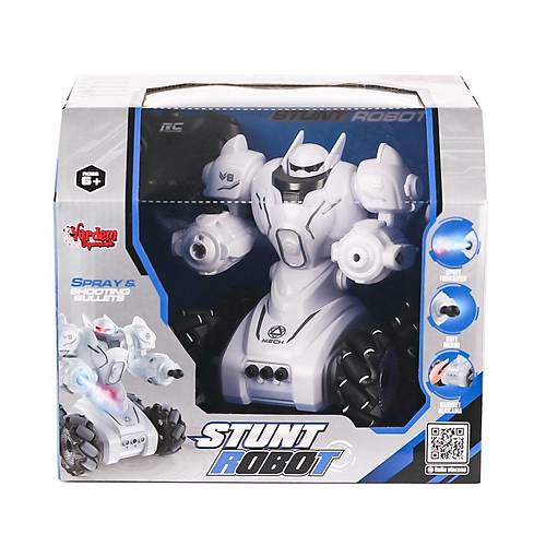 SYR-666-861 Kumandal� �arjl� I��kl� Roket ve Buhar Atan Robot Araba -Vardem Oyuncak