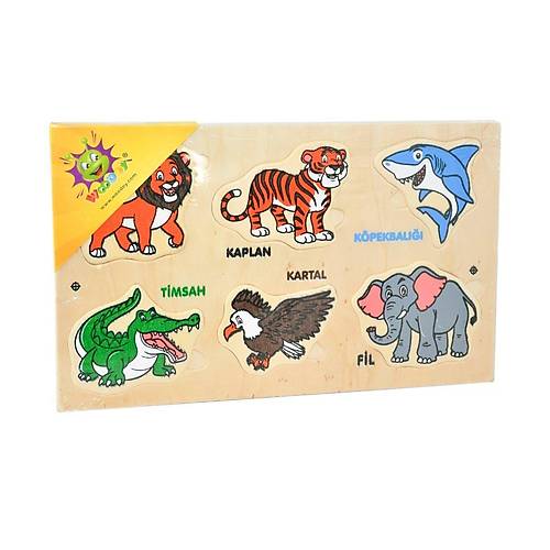 111 Woodoy Yapboz Vahi Hayvanlar