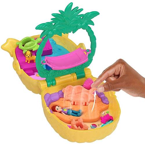 JFV00 Polly Pocket Ananas K�pek�ik Plaj� Mini Oyun Seti