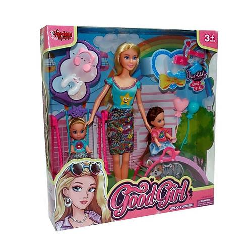 WG-66749 Kutulu 29 cm  2 �ocuklu Parkta Bebek - Vardem Oyuncak