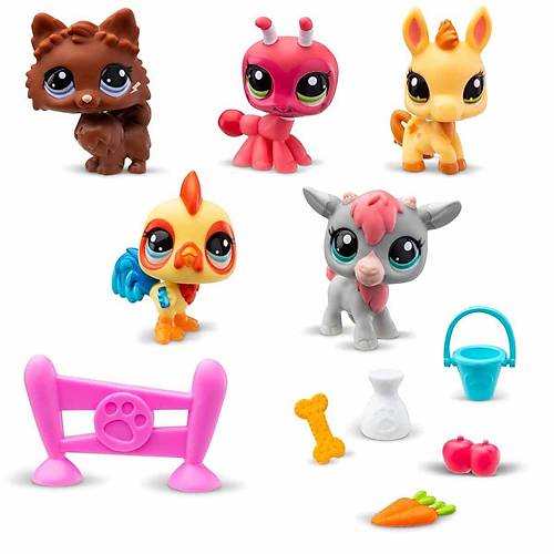1005103 Littlest Pet Shop - Mini�ler 5'li Fig�r Seti S1 �iftlik Temal�