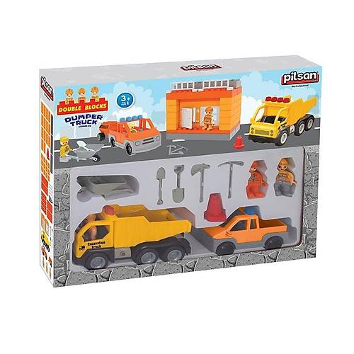 03 612 Double Blocks �n�aat Seti -Pilsan Oyuncak