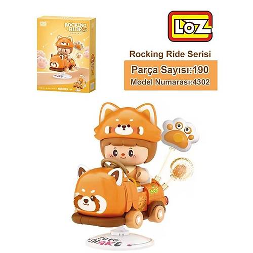LZ-4302 LOZ KIRMIZI AYI SALLANMA S�R��� 190 PAR�A BLOCK OYUNCAK