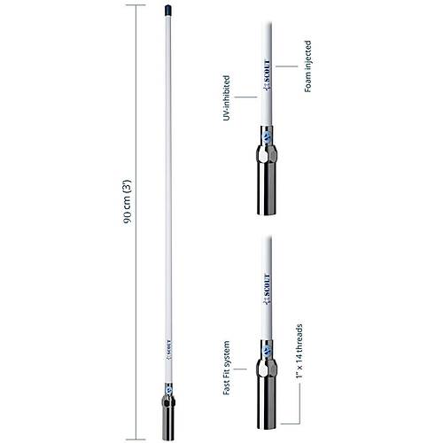 SCOUT KS-62 WIFI ANTEN, FBERGLASS, 10 dB. 1.0M