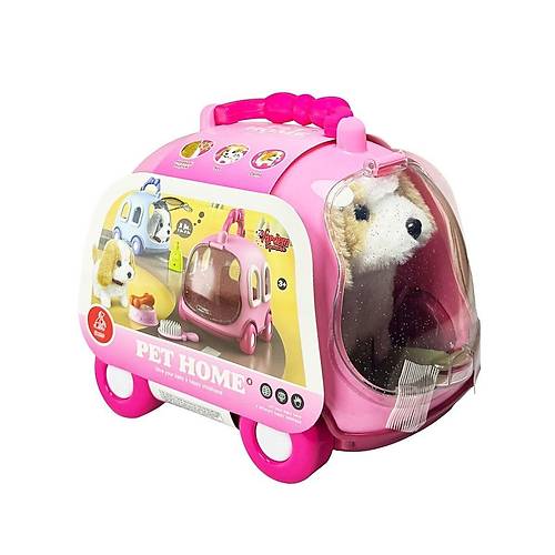 JND-6802 Ta��ma Araba �antal� Hareketli Pilli K�pek Set -Vardem Oyuncak