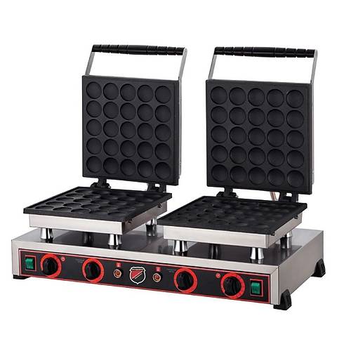 Silverinox Pankek Bubble Makinas iftli Kapakl Yuvarlak