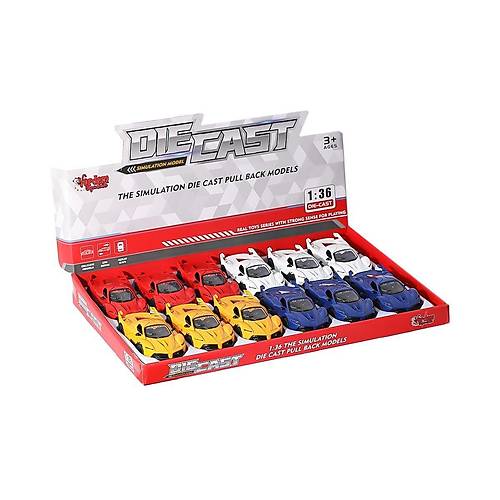 SR-1310-11-12-13 �ek B�rak I��kl� ve M�zikli Spor Araba 1:36 -Vardem